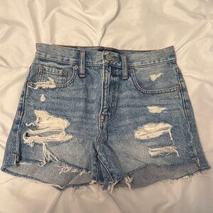 Aeropostale Blue Distressed Jean Shorts